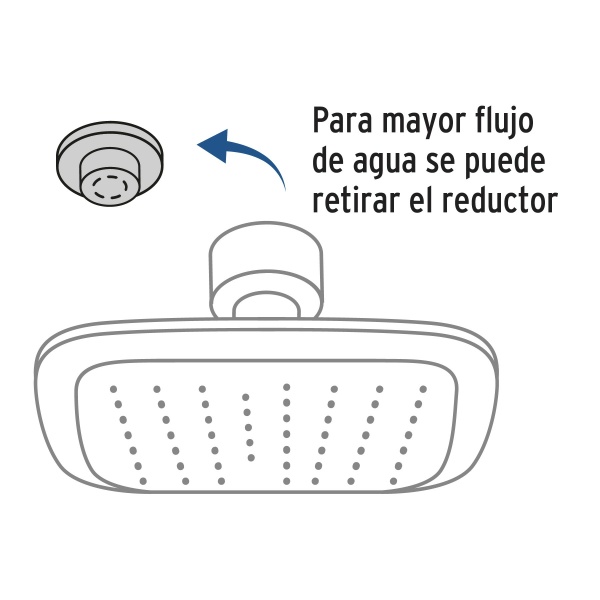 regadera cuadrada plato ancho 6 brazo inox a muro fosetr 510 5d6-ferreteria-de-valle-en-torreon