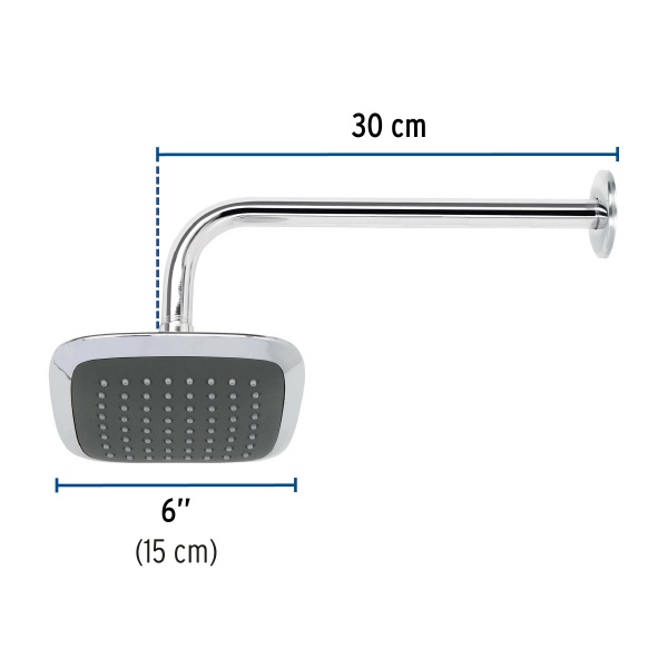 regadera cuadrada plato ancho 6 brazo inox a muro fosetr 510 a49-ferreteria-de-valle-en-torreon