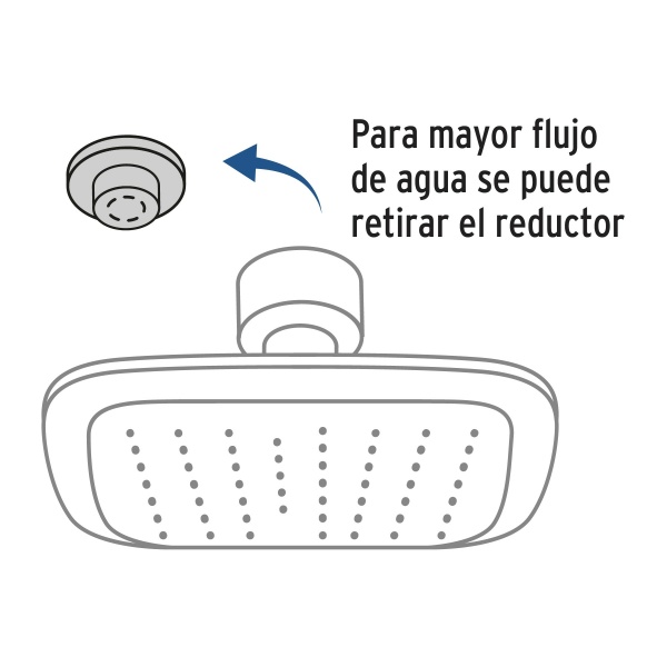 regadera cuadrada plato ancho 8 brazo inox a muro fosetr 511 b1e-ferreteria-de-valle-en-torreon