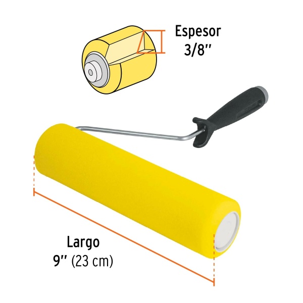 rodillo para pintar 9 x 3 8 de esponja superficies lisasropi 910e 829-ferreteria-de-valle-en-torreon