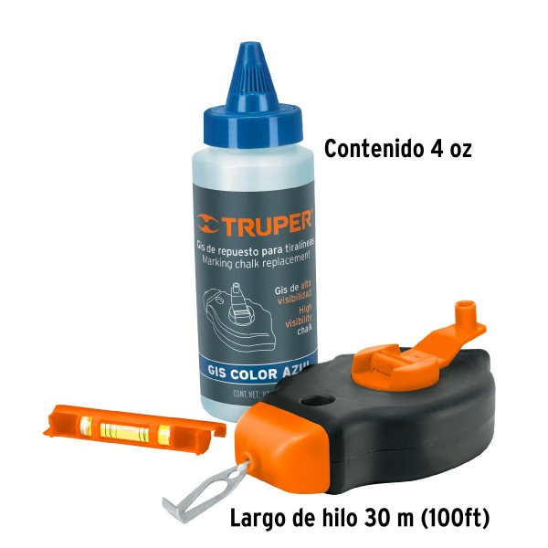 tiralineas plastico con gis y nivel 30 m 100 ft trupertl 50 8f6-ferreteria-de-valle-en-torreon