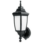 Arbotante de LED 8 W tipo farol soportado negro