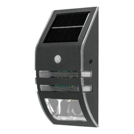 Arbotante solar LED con sensor de luz y movimiento