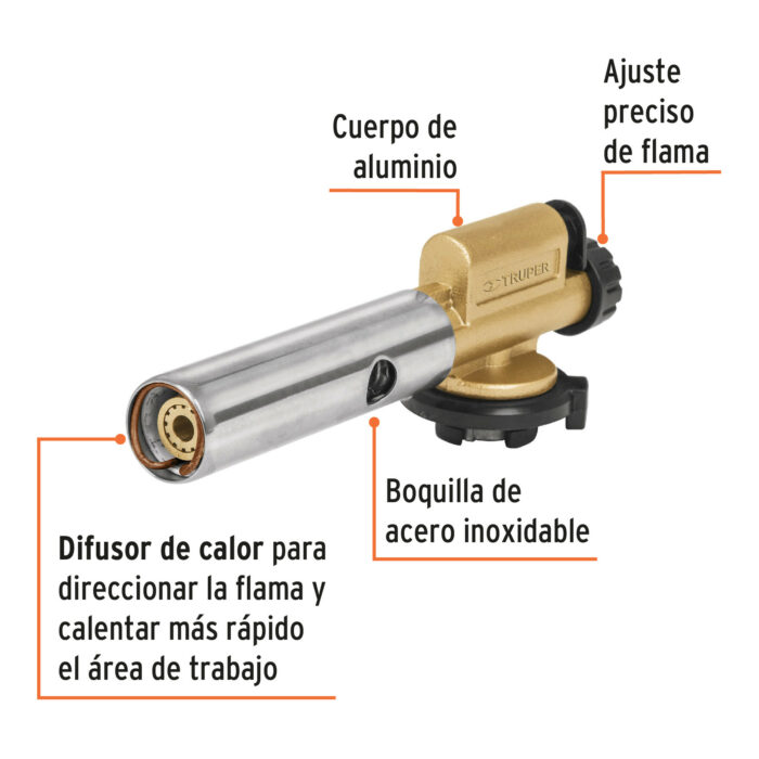 p/lata de gas 1/4 vuelta