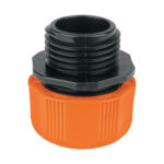 Conector 1/2" macho de ABS con tuerca de ajuste manual