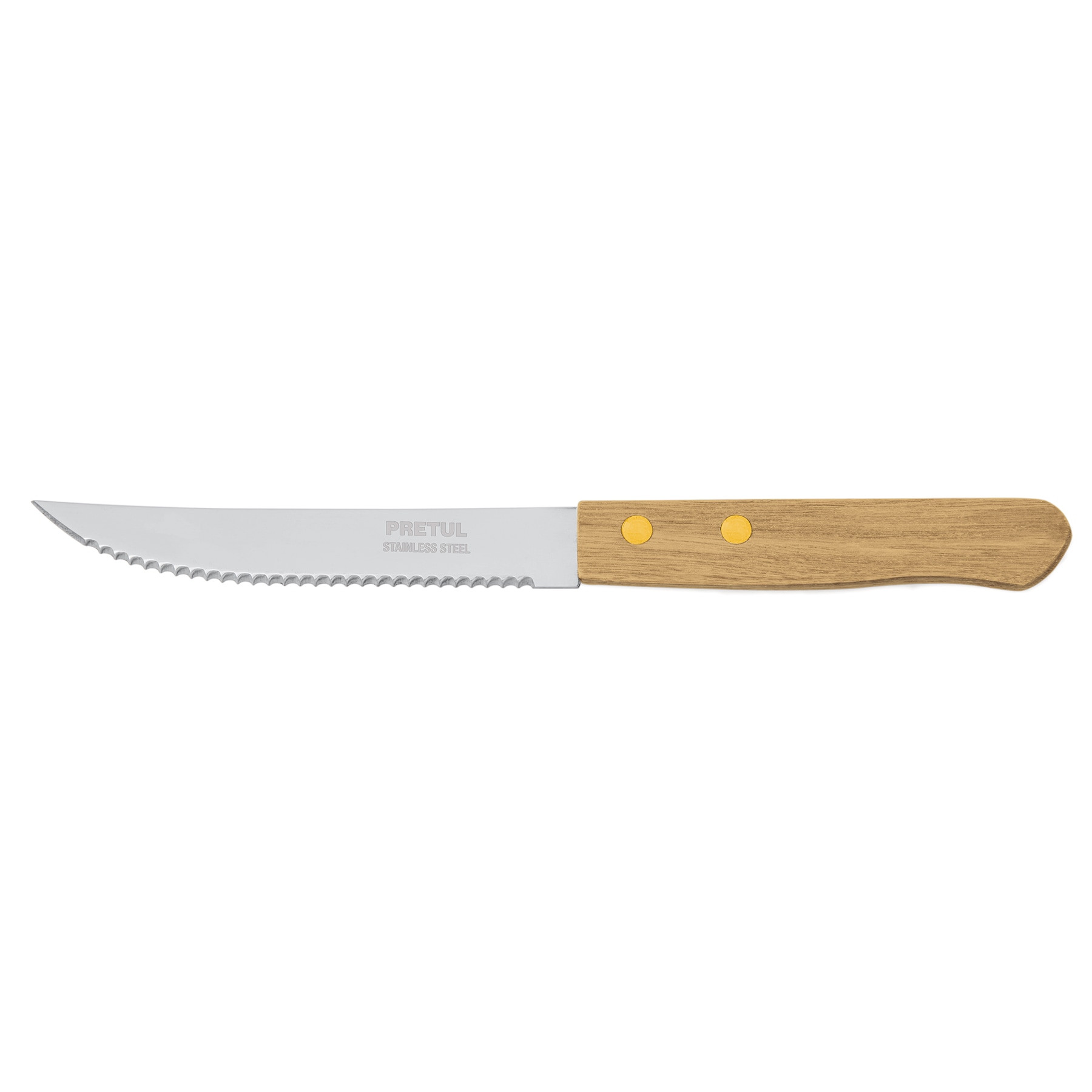 Cuchillo con sierra para asado 5" mango de madera