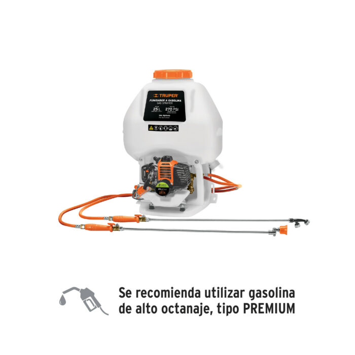 Fumigador de 25 L con motor a gasolina de 2 tiempos