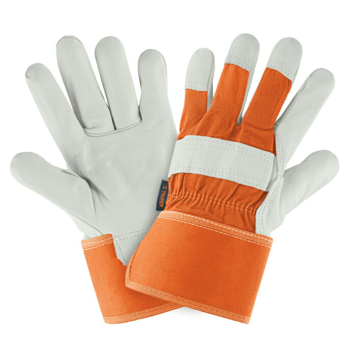 Guantes de piel de res y dorso de loneta