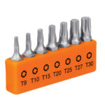 Juego de 7 puntas torx combinadas largo 1"