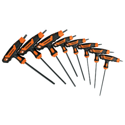 Juego de 8 llaves torx extralargas con mango T