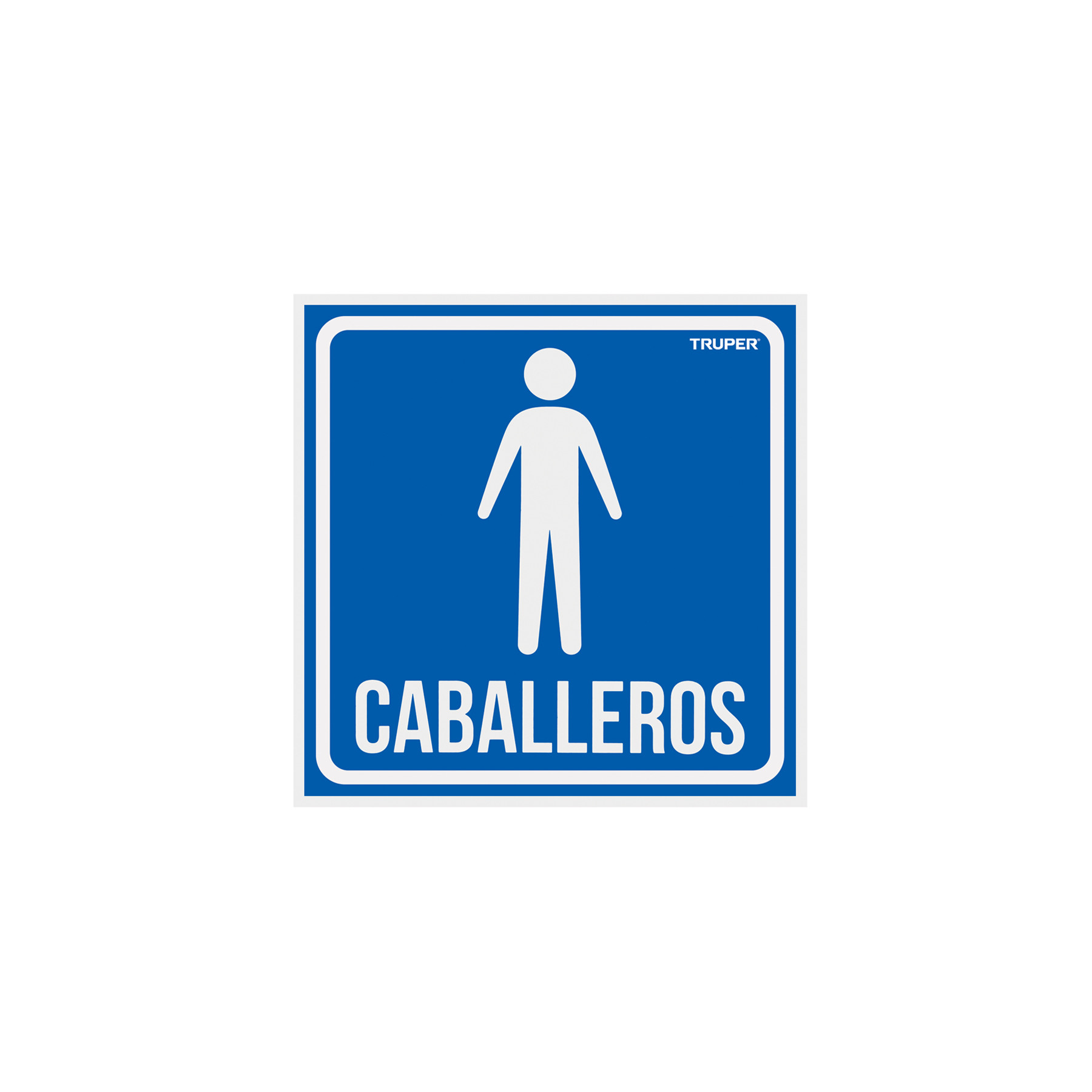 Letrero de señalización "CABALLEROS"