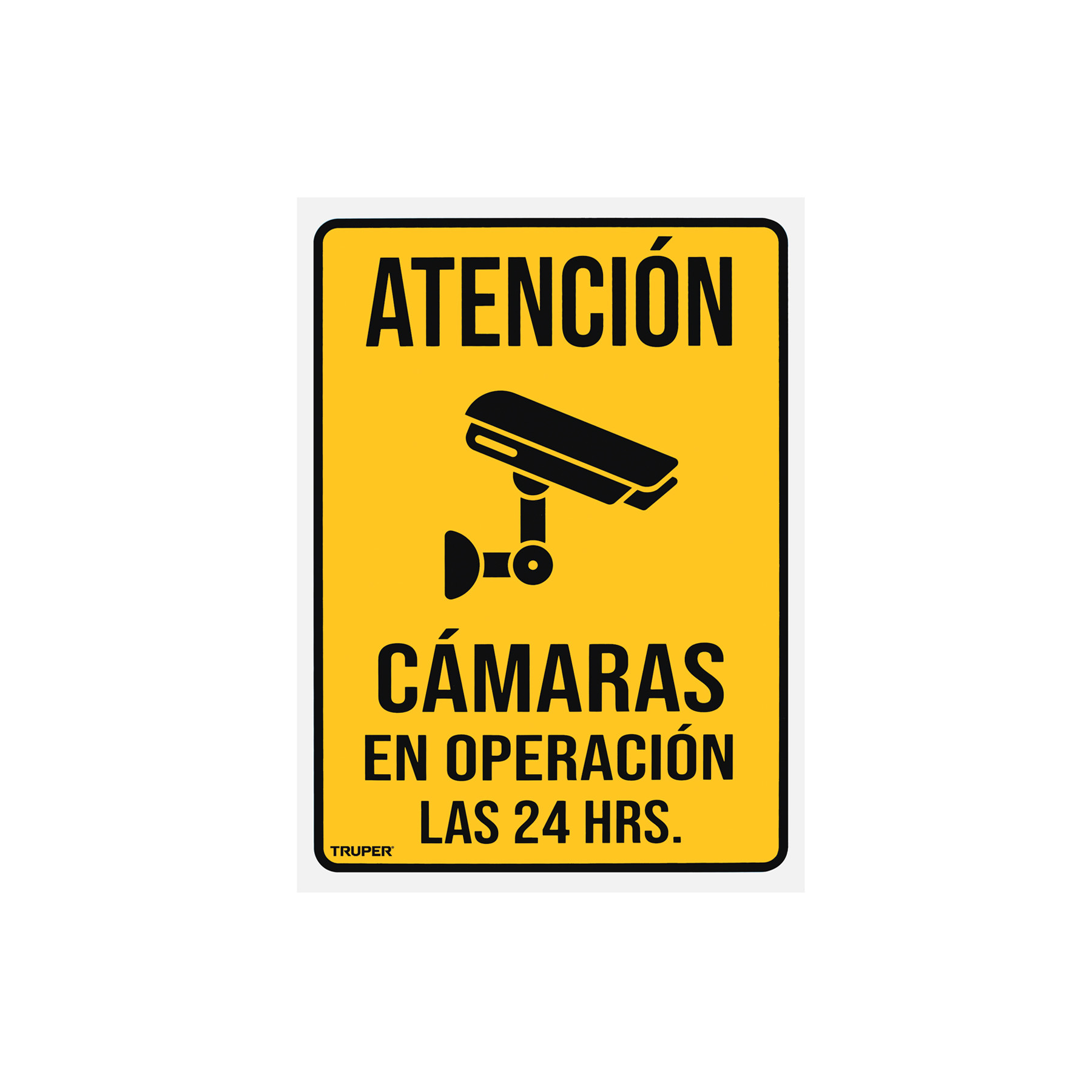 Letrero de señalización "CÁMARAS EN OPERACIÓN"