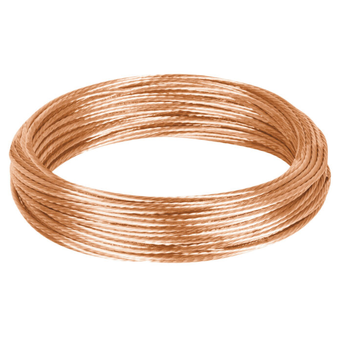 Metro de cable desnudo de cobre calibre 10 AWG