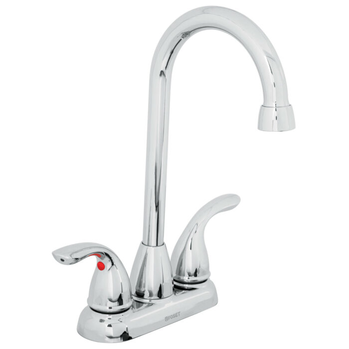 Mezcladora 4" cuello tipo bar para lavabo