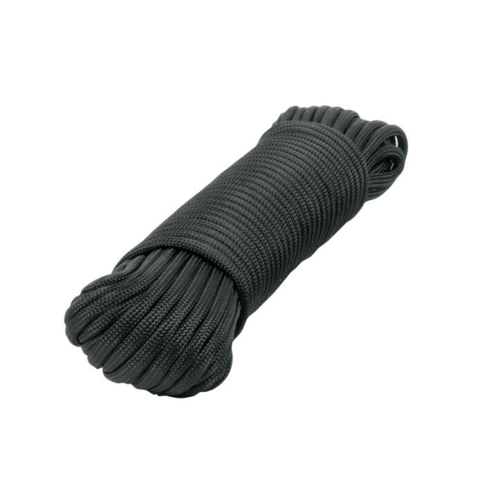 Piola de nylon paracord de 4mm x 15m negro