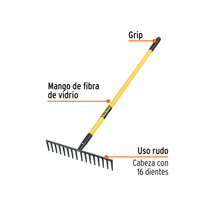 mango de fibra de vidrio de 60"