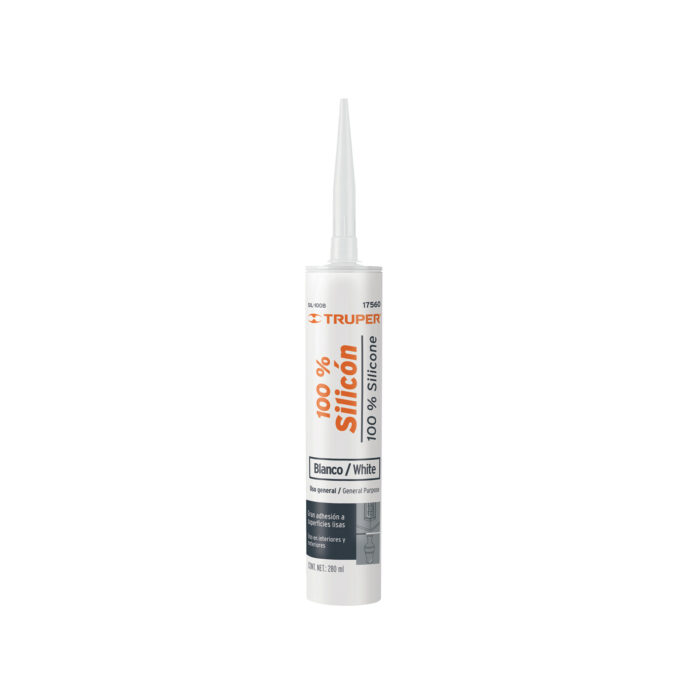 Sellador blanco 100% silicón de 280 ml