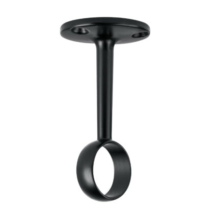 Soporte negro para tubo redondo de closet