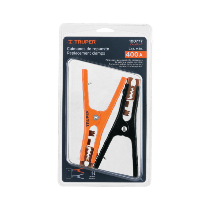 Blíster con 2 caimanes para cables pasa corriente, Truper blister con 2 caimanes para cables pasa corriente trupercaiman t ea6