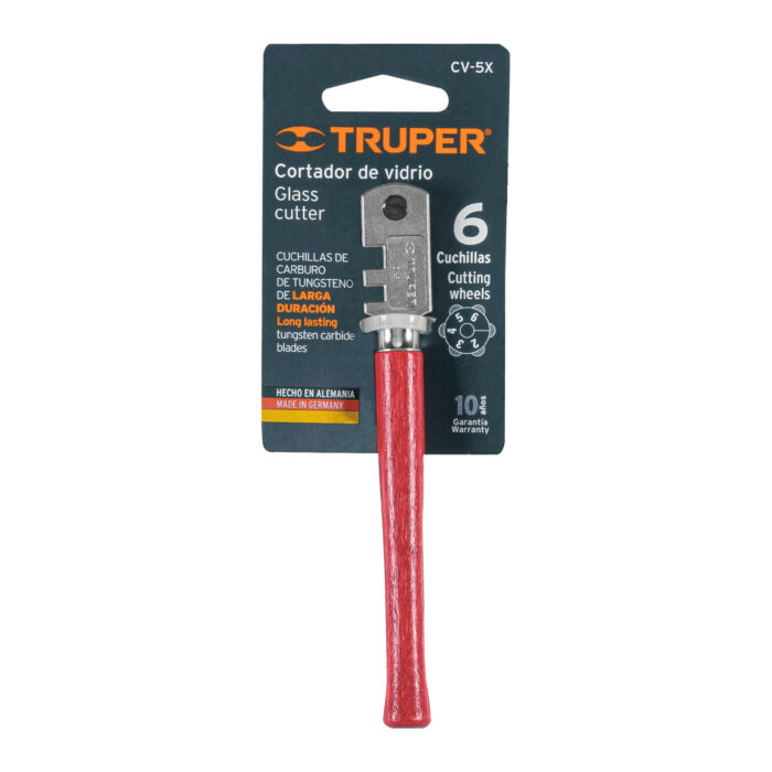 Cortador de vidrio 5" con 6 cuchillas, Truper cortador de vidrio 5 con 6 cuchillas trupercv 5x e96