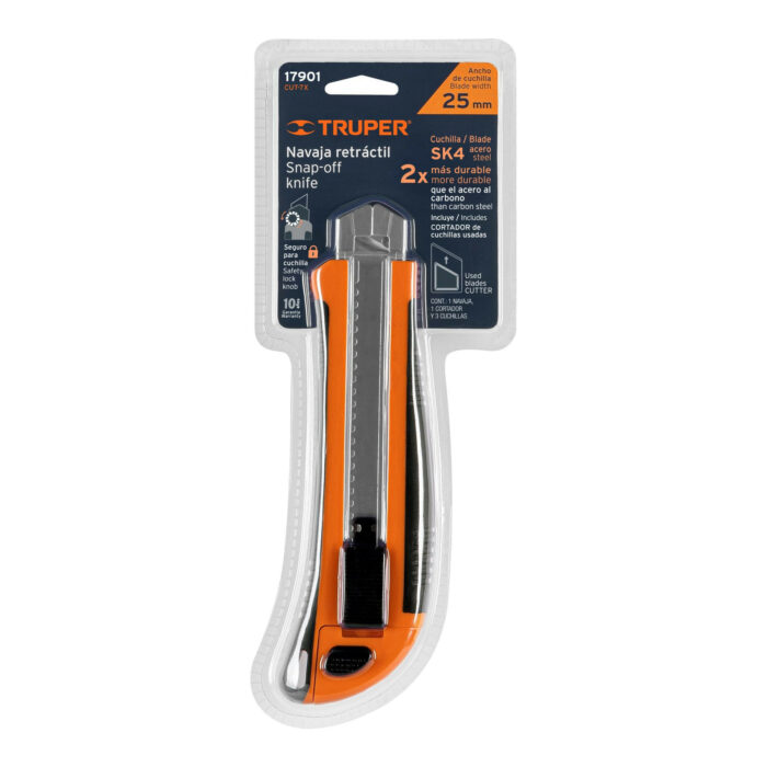 Cutter 25 mm profesional con alma metálica y grip, Truper cutter 25 mm profesional con alma metalica y grip trupercut 7x 6e8