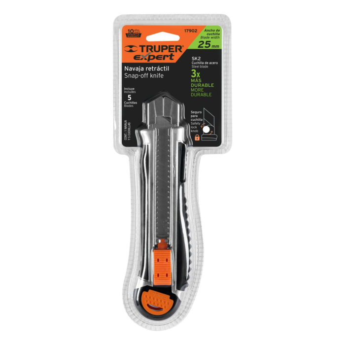 Cutter 25 mm trabajo pesado c/alma metálica y grip, Expert cutter 25 mm trabajo pesado c alma metalica y grip expertcut 7xx eba