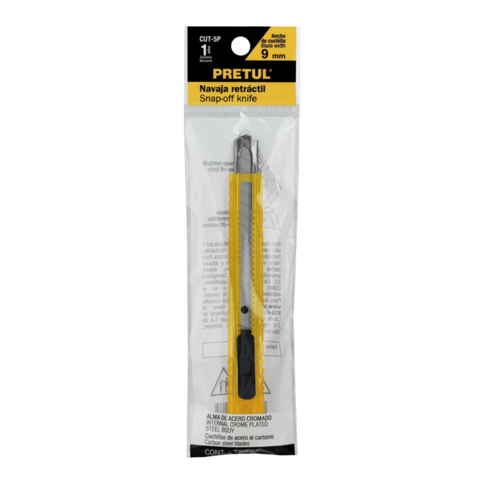 Cutter 9 mm plástico con alma metálica, Pretul cutter 9 mm plastico con alma metalica pretulcut 5p 7e1