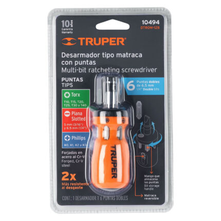 Desarmador tipo trompo con matraca