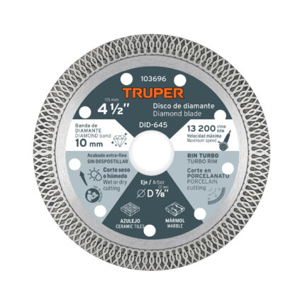 Disco diamante 4 1/2" corte porcelanato