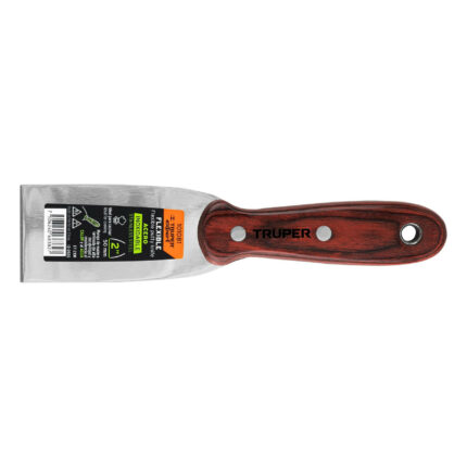 Espátula 2" acero inoxidable con mango de madera