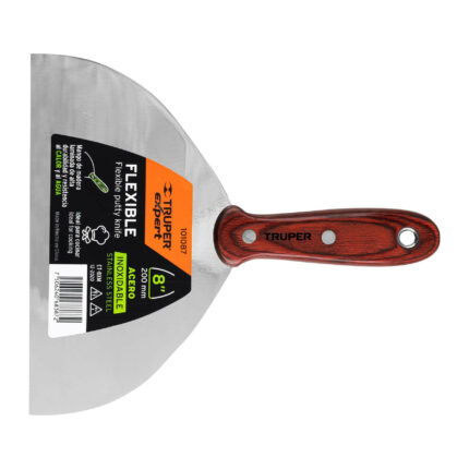 Espátula 8" acero inoxidable con mango de madera