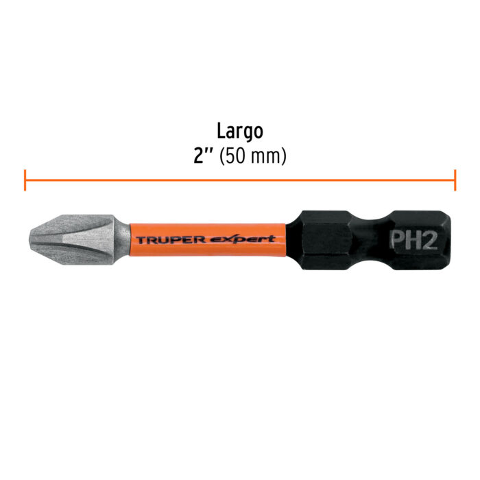 Estuche con 15 puntas de cruz PH2 de impacto largo 2" estuche con 15 puntas de cruz ph2 de impacto largo 2 pude 1202 15i e42