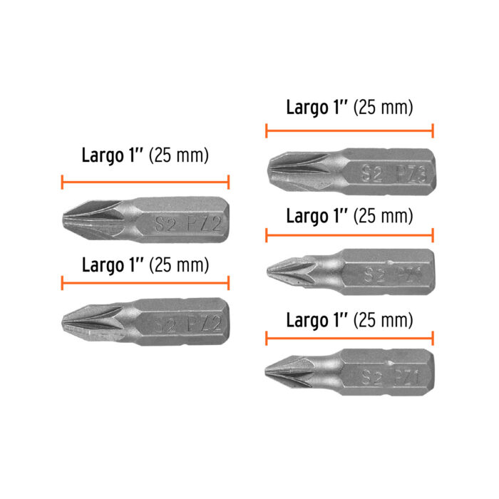 Estuche con 5 puntas pozidriv combinadas largo 1", Expert estuche con 5 puntas pozidriv combinadas largo 1 expertpude 2001 d44