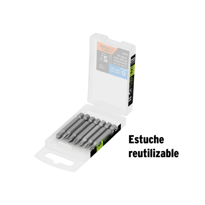 Estuche con 7 puntas de cruz combinadas largo 2", Expert estuche con 7 puntas de cruz combinadas largo 2 expertpun 7ph2 cb5
