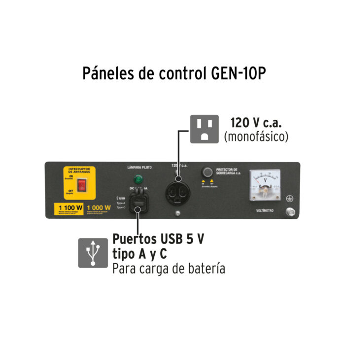 Generador portátil 1 kW motor a gasolina, PRETUL generador portatil 1 kw motor a gasolina pretulgen 10p 204