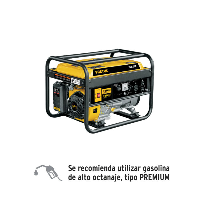 Generador portátil 2.5 kW motor a gasolina