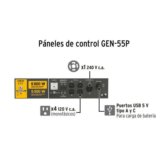 Generador portátil 5.5 kW motor a gasolina, PRETUL generador portatil 5 5 kw motor a gasolina pretulgen 55p 23d
