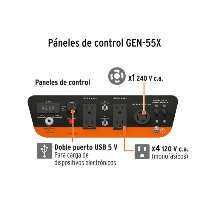 Generador portátil 5.5 kW motor a gasolina, TRUPER generador portatil 5 5 kw motor a gasolina trupergen 55x ef7