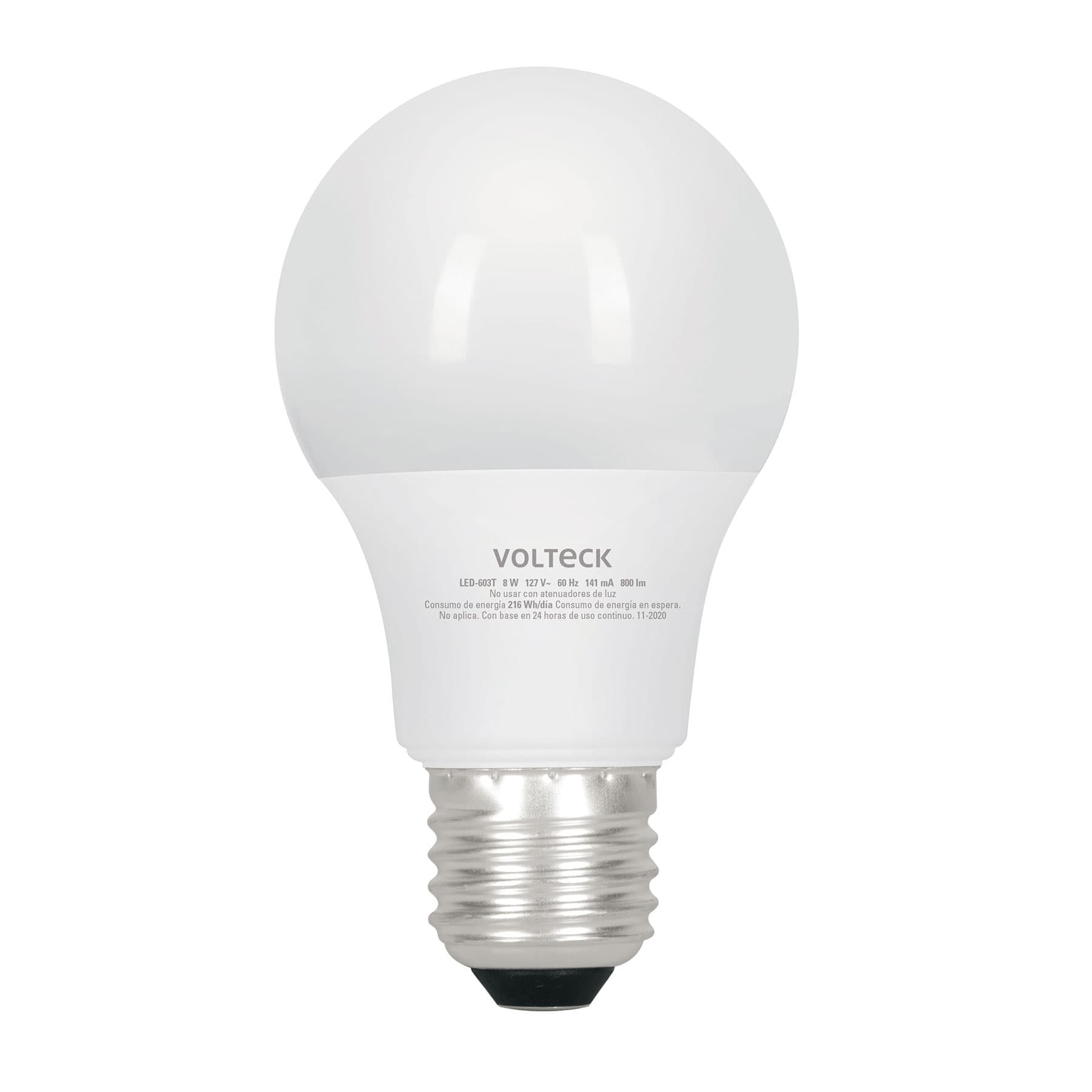 Lámpara LED tipo bulbo con 3 tonos de luz
