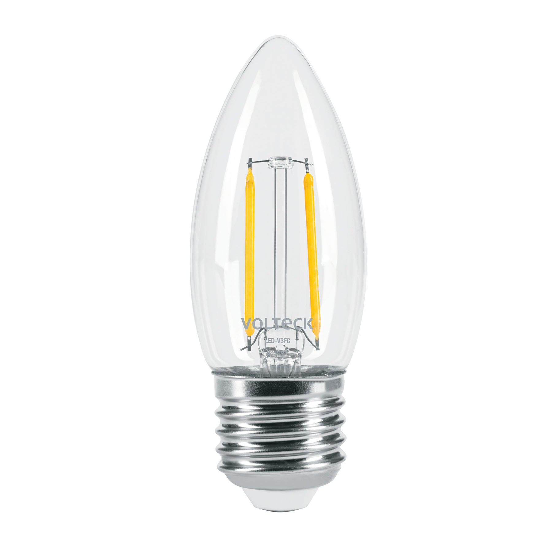 Lámpara LED tipo vela 3 W con filamento luz cálida