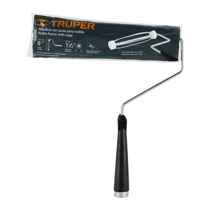 Maneral de 9" con jaula para rodillo, Truper maneral de 9 con jaula para rodillo trupermaja 9 dee