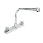 Mezcladora plástica 8" cuello cobra para fregadero