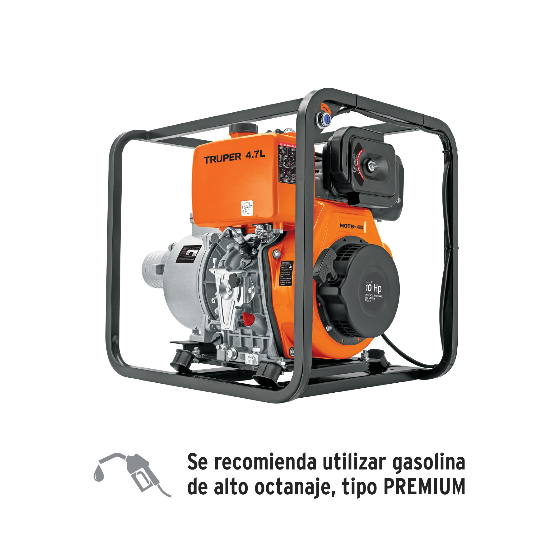 Motobomba autocebante 4"x4"