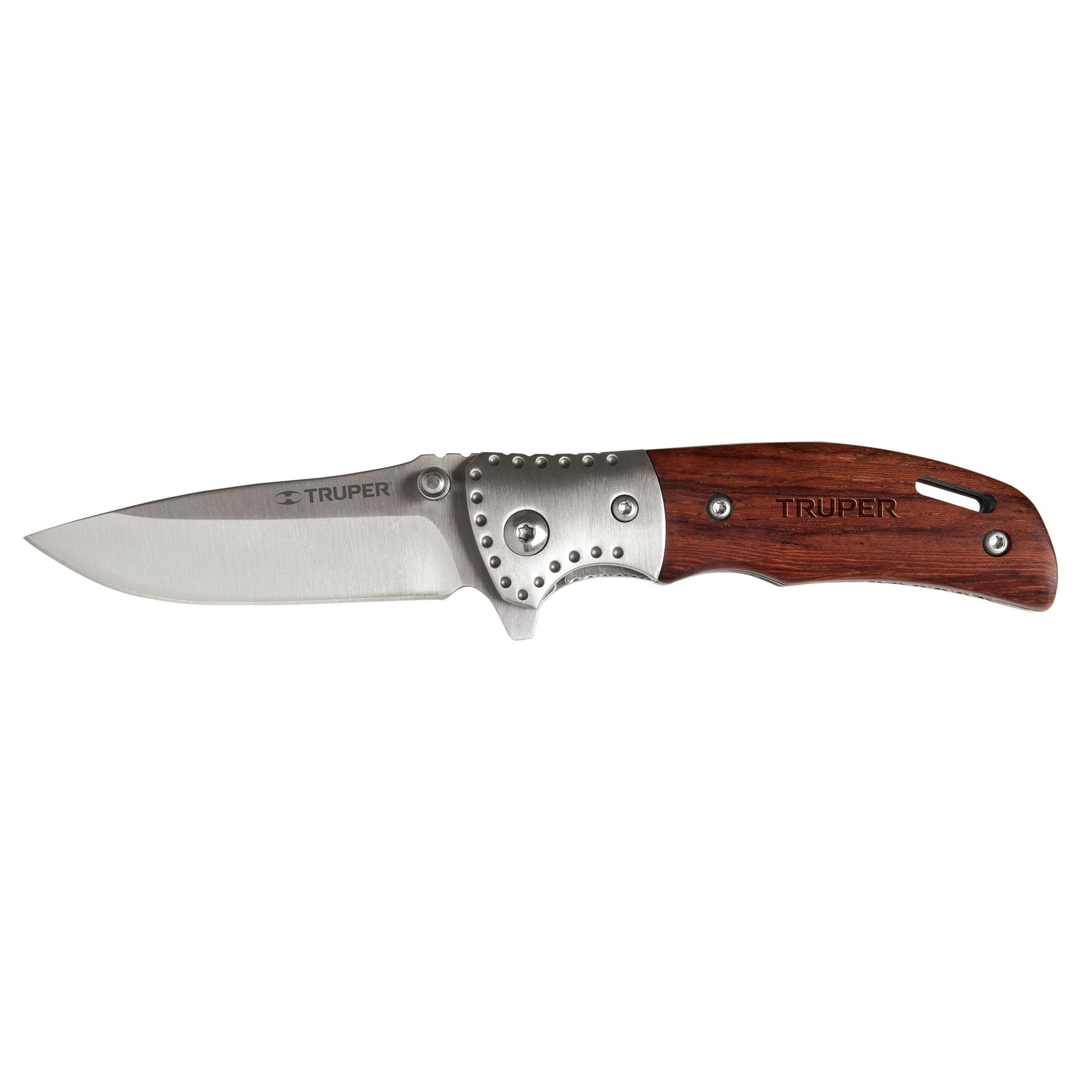 Navaja abatible 3-1/2" mango de madera