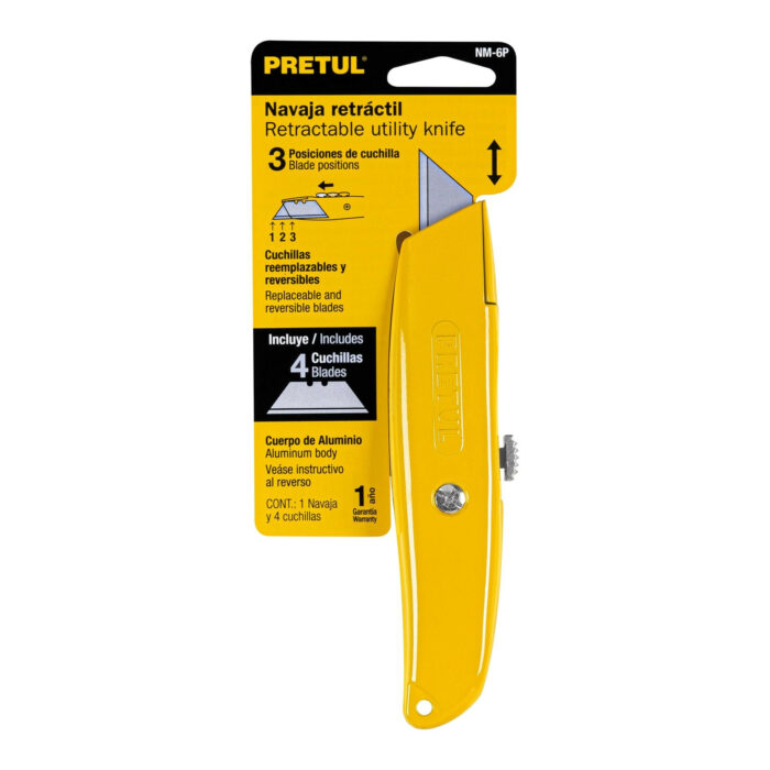 Navaja retráctil 6" cuerpo de aluminio, Pretul navaja retractil 6 cuerpo de aluminio pretulnm 6p 004