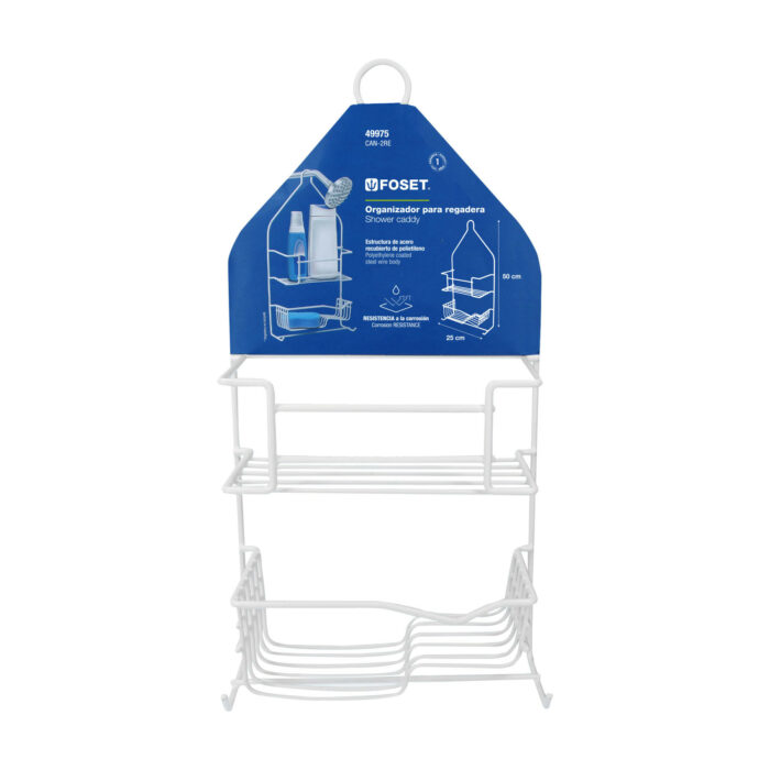Organizador para regadera con cubierta plástica, Foset organizador para regadera con cubierta plastica fosetcan 2re 9c1