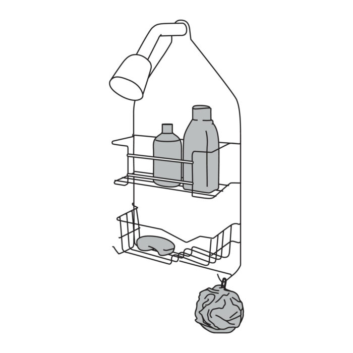 Organizador para regadera con cubierta plástica, Foset organizador para regadera con cubierta plastica fosetcan 2re e52