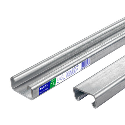 Perfil monocanal sólido de 3 m