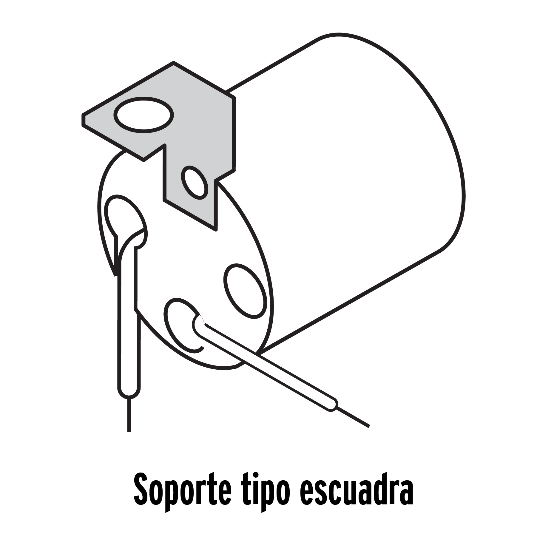 soporte tipo escuadra