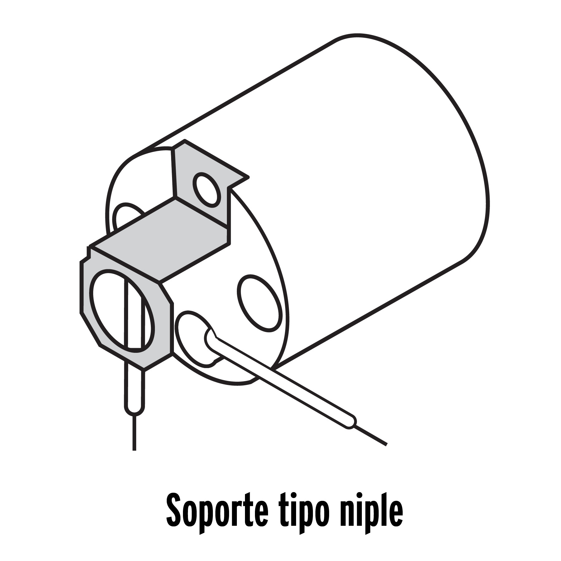 soporte tipo niple